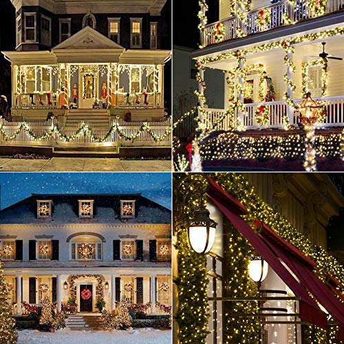 Brizled 2-Pack Solar String Lights (132ft, 400 warm-white LEDs, 8 modes) — view 7