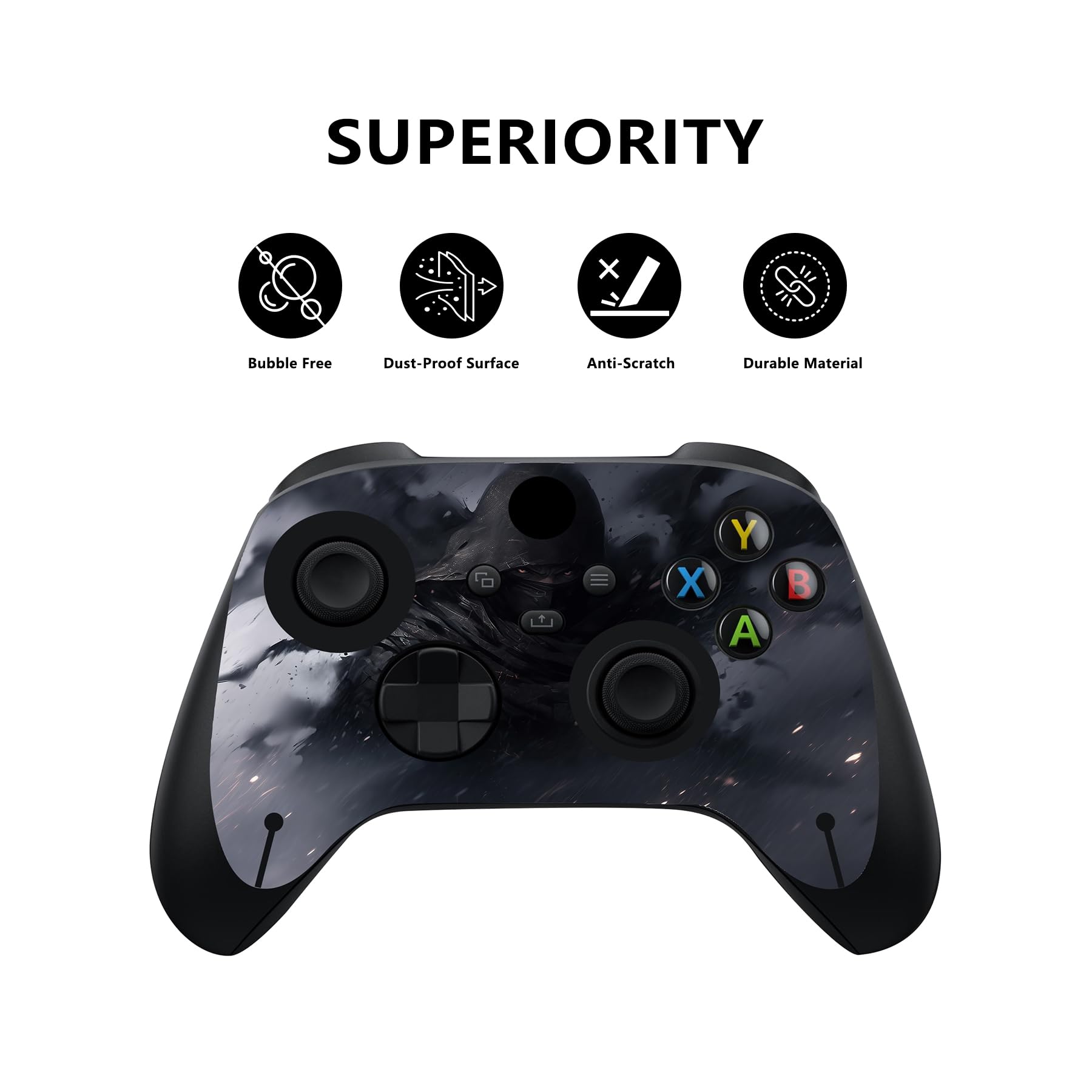 PlayVital Adesivo Skin per Xbox Series X Console&Controller Sticker Decal Cover Vinile per Xbox Series X-Assassino nell'Ombra