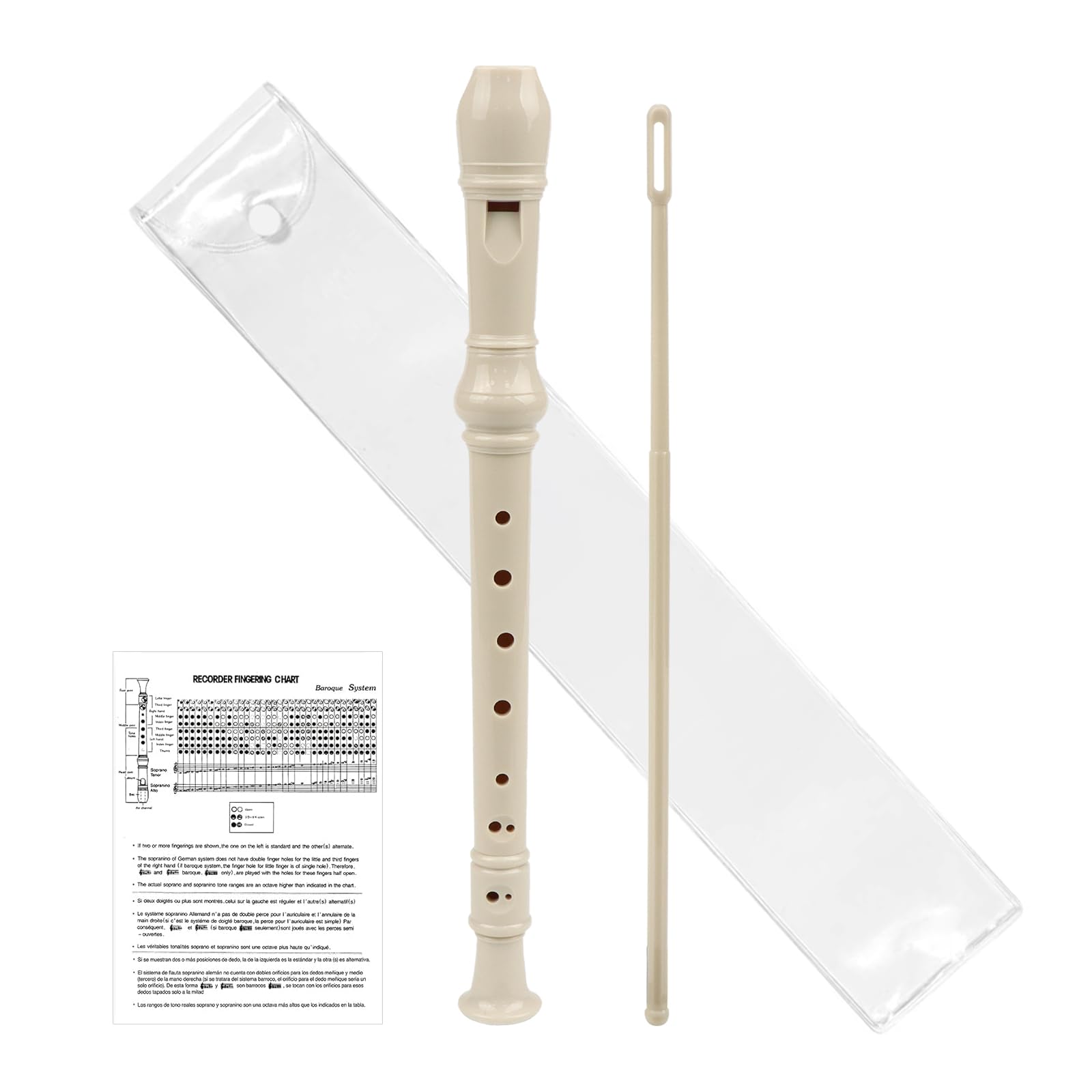 Soprano Recorder, White