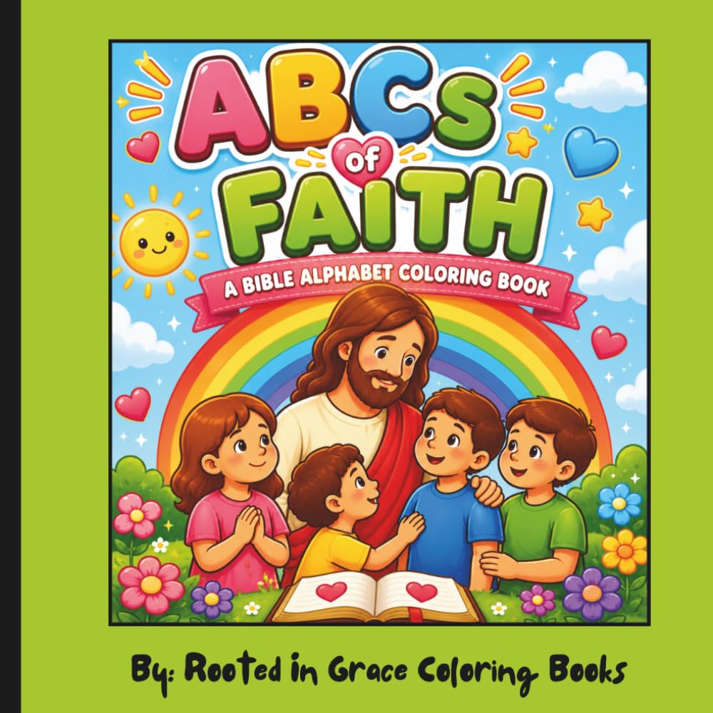 ABCs of Faith: A Bible Alphabet Coloring Book: Bible Stories, Scriptures, and Faith-Based Coloring Pages for Kids Ages 4–8