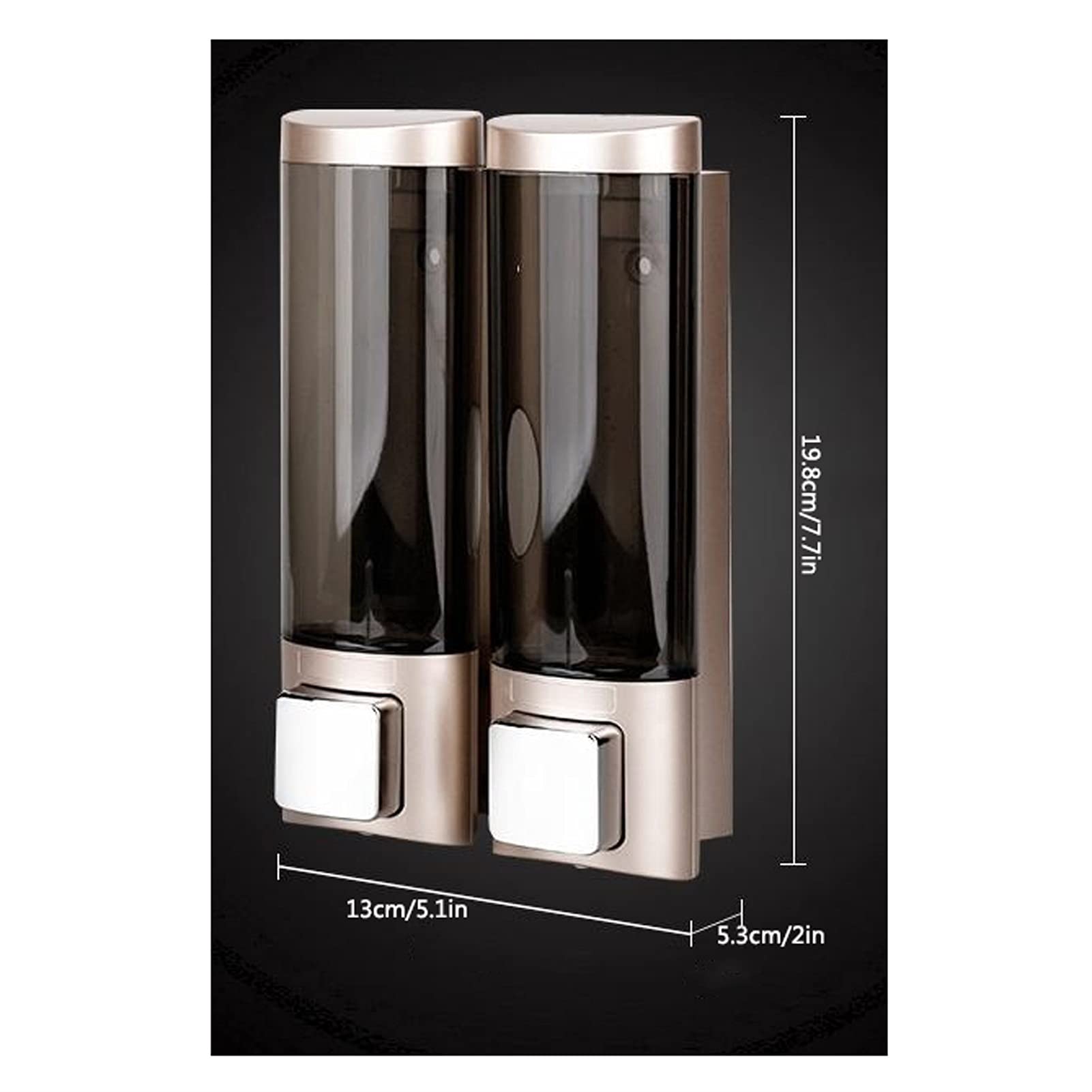 dispenser sapone/Dosatori per sapone liquido Premere manualmente il distributore di sapone a muro Bottiglia schiumante Dispenser SHAMPOO SHAMPOO Dispenser Home Bagno Doppia testa piccola capacità 200m