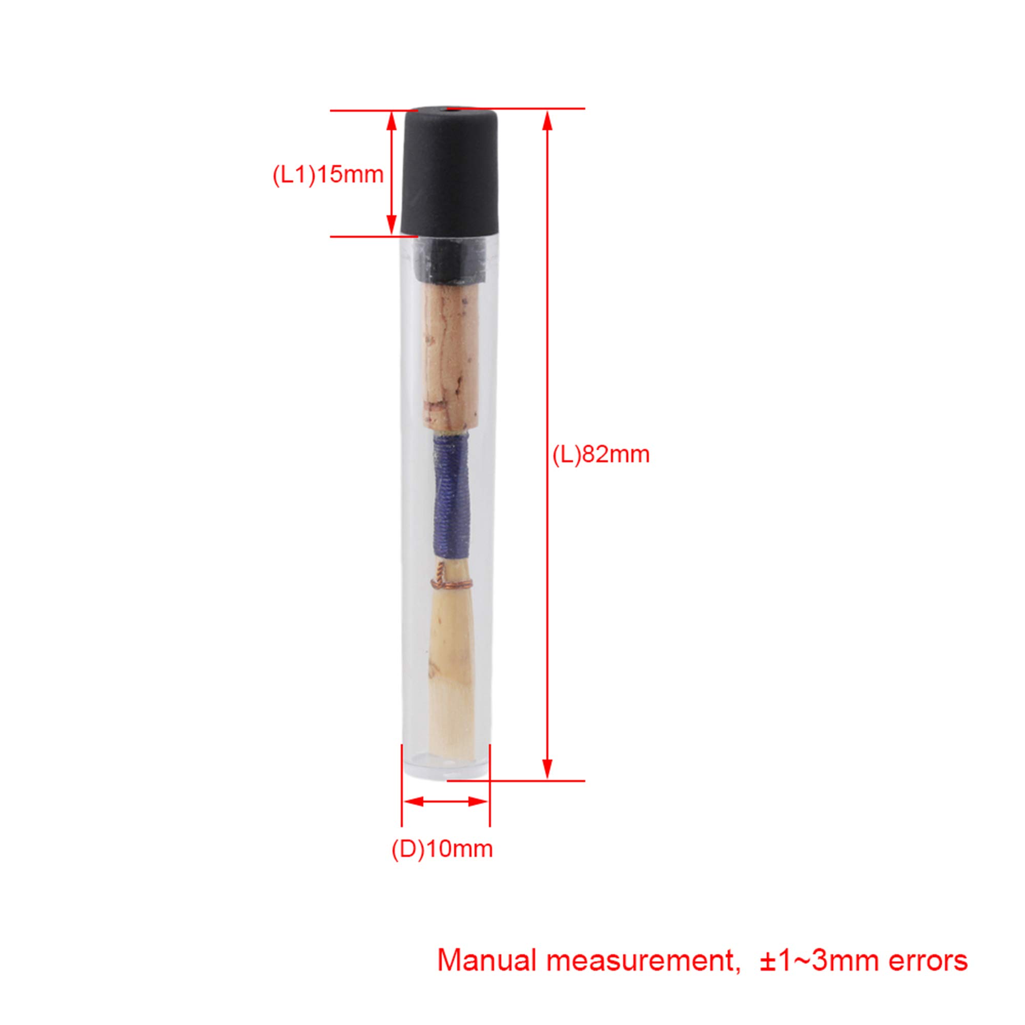 Yibuy 20 piezas medianas de 2.5 Oboe Reed piezas de instrumento de viento mediano con tubos