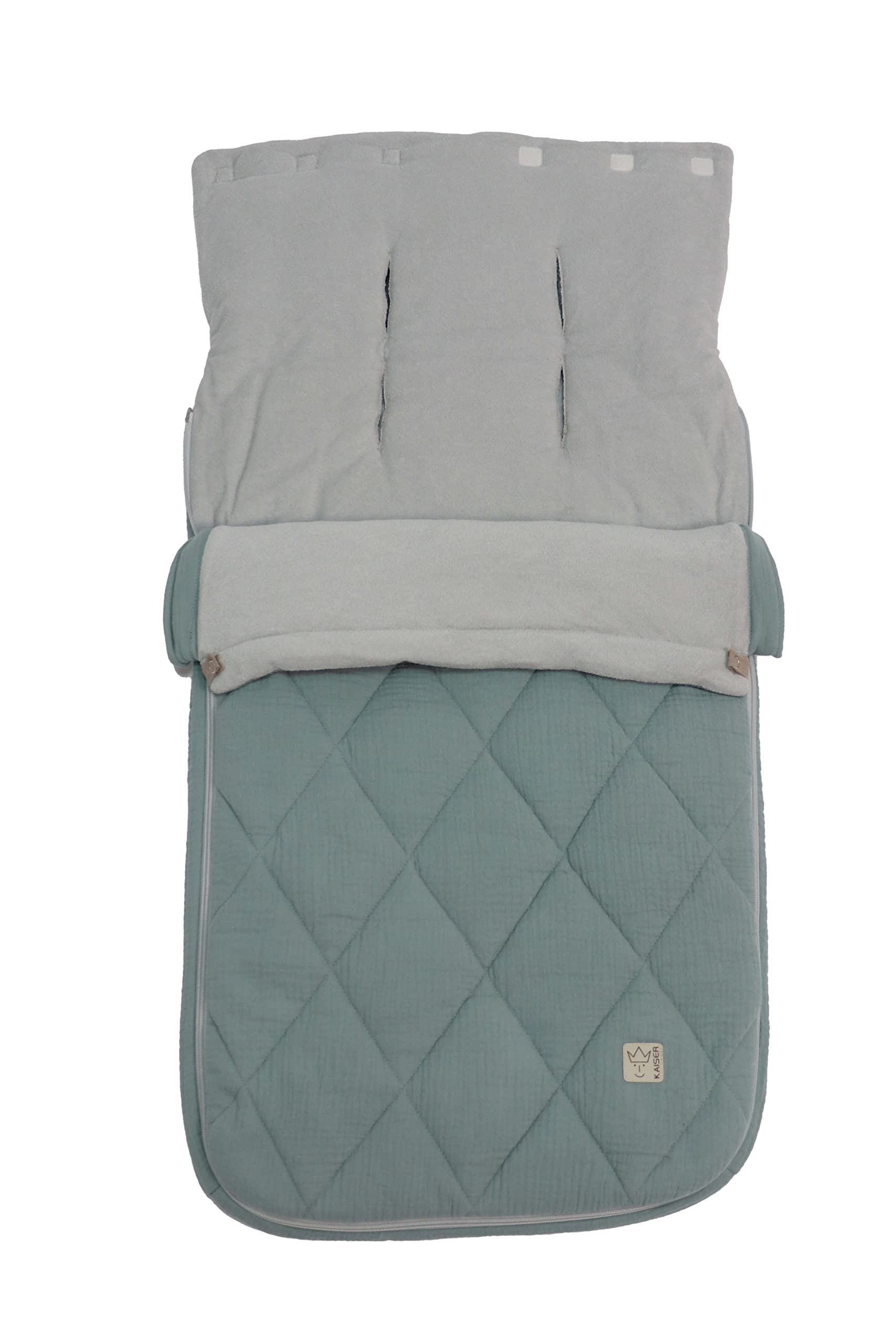 KAISER ANNY Sommer Fußsack 6-36 Monate Fb. slit green