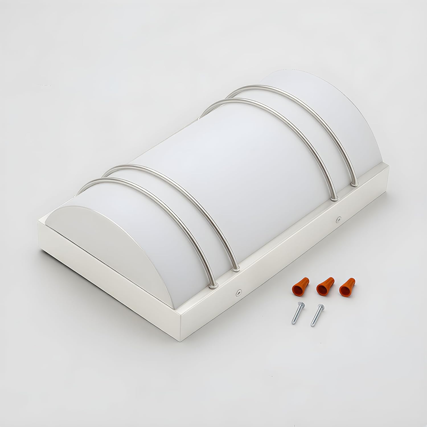 Modern LED Wall Lamp,12.25" Dimmable Vanity Light Fixture,19W 1750LM 3000K, High CRI 90+ for House Porch Patio Outside Deck Garage Yard Front Door Garden Home (Brushed Nickel)