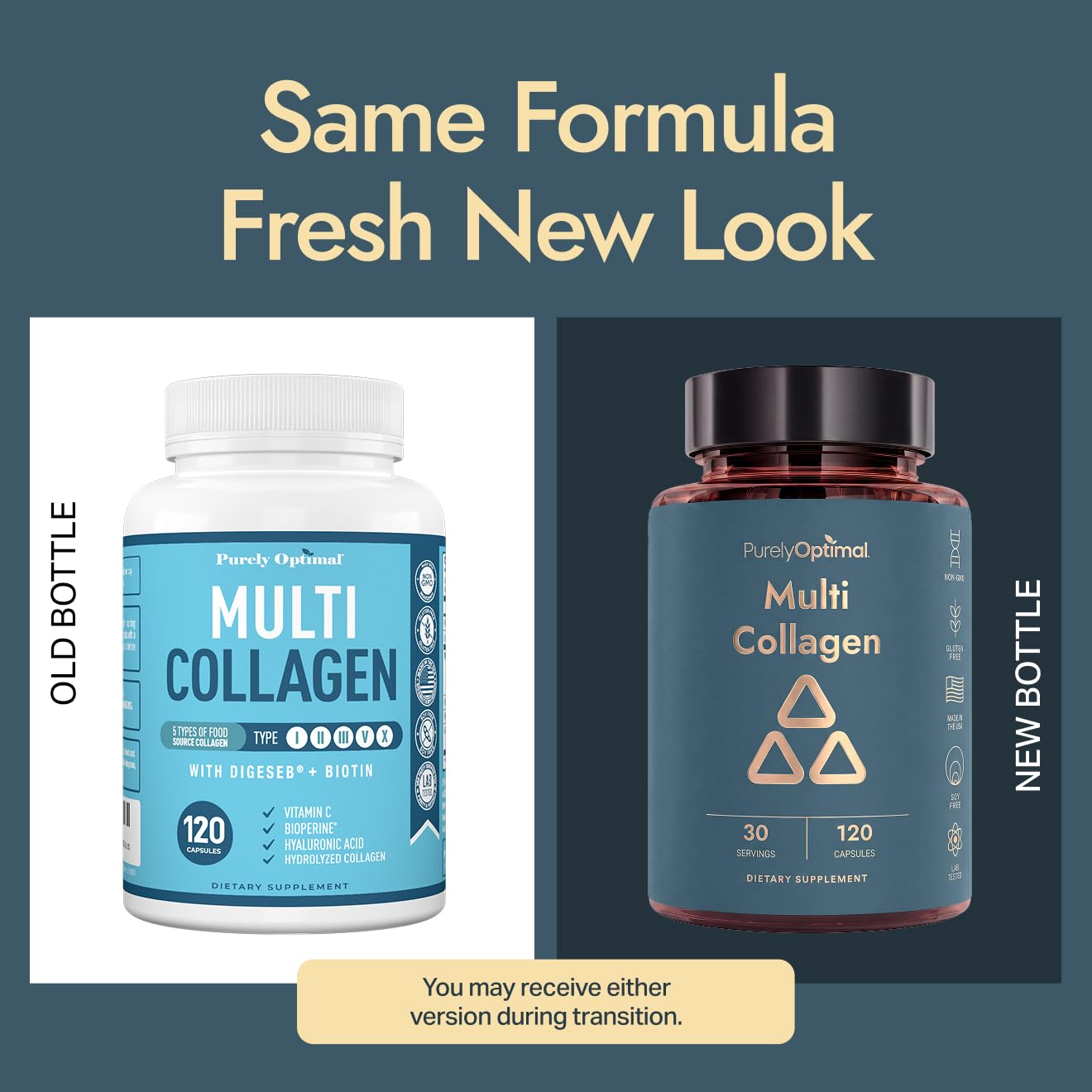 Premium Multi Collagen Peptides (Types I, II, II, V, X) - Collagen Pills for Skin Care, Hair Growth, Nails & Joints - Vitamin C, Hyaluronic Acid, Biotin, Gluten Free - 120 Collagen Capsules — Amazon image 8