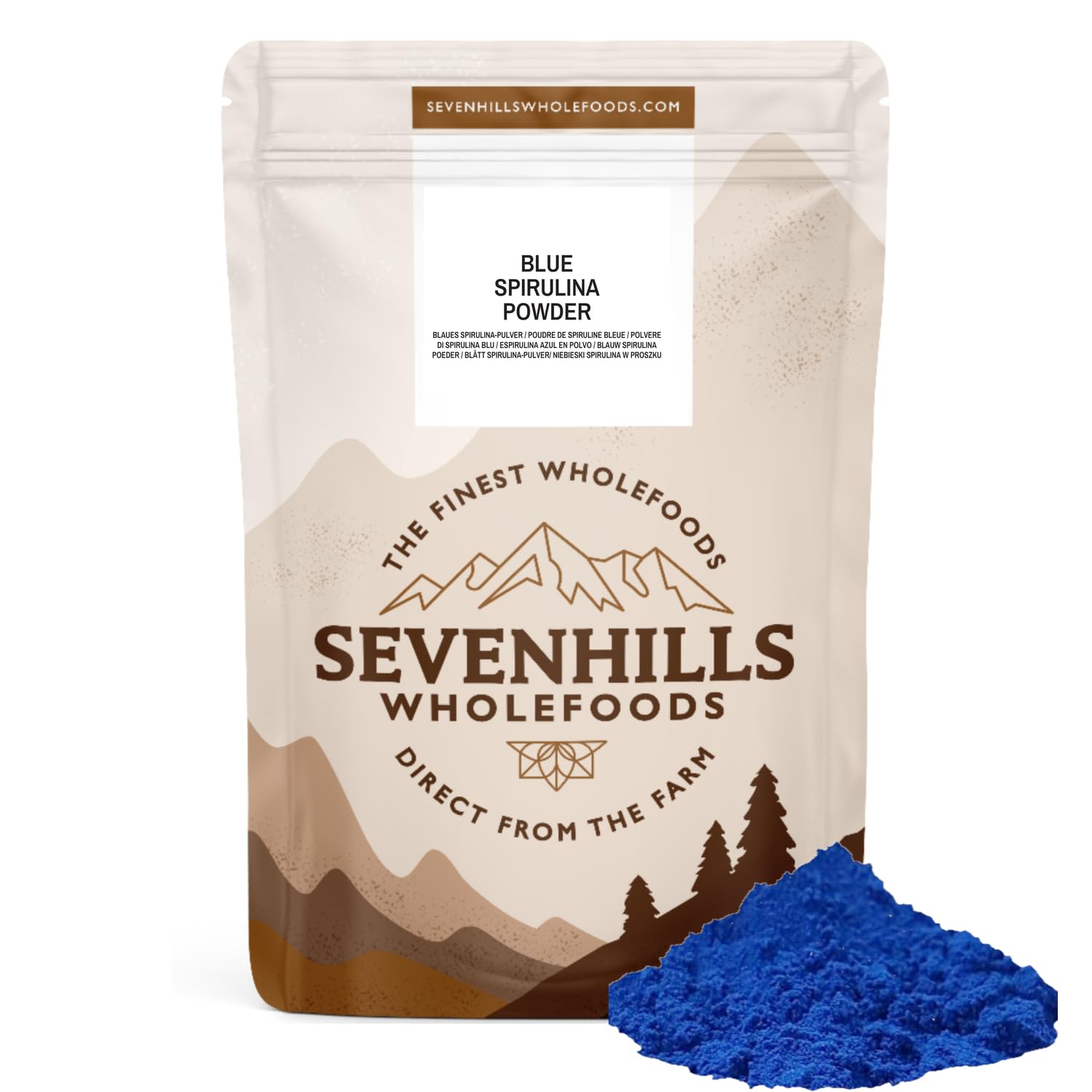 Premium Royal Blue Spirulina Powder | E18 Food Grade | 100% Natural Ingredient | Natural Food Colouring | Phycocyanin | 50g