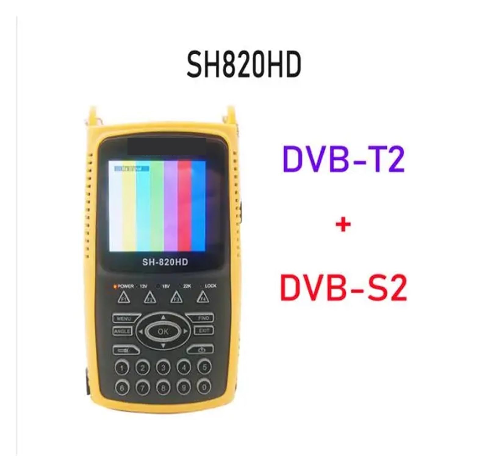 Medidor de Campo TDT, Combinación de CCTV SH-820HD acm DVB-S2 DVB-T/T2 vs. medidor de satélite digital V8 Finder Pro2 H.265 SatLink WS6916 FindSat(DVB-S2 and T2)