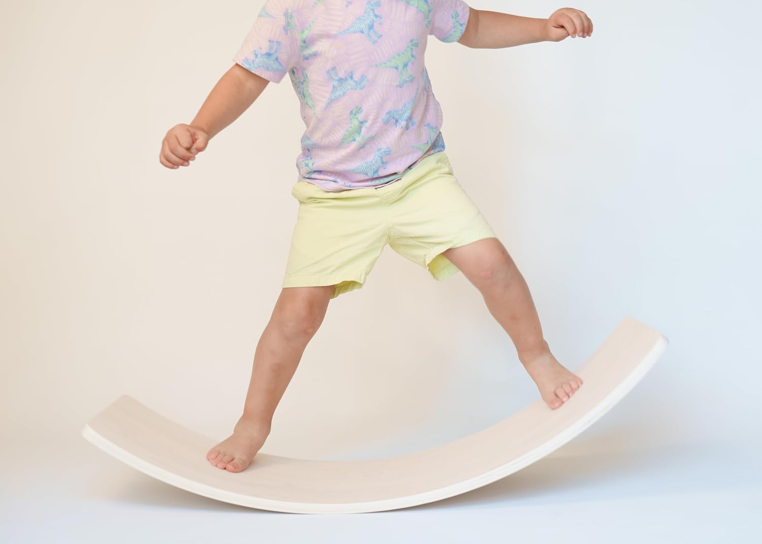 Natural Wooden Balance Board and Climber with Forest Green Felt Liner - Smooth Finish - Montessori and Pikler Inspired Play