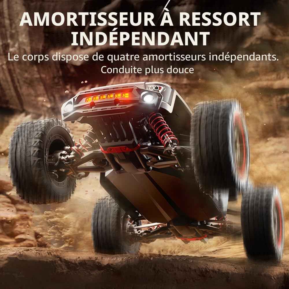 X-Verse SG316MAX 1:16 Voiture télécommandée RC Brushless 4WD Étanche RC Buggy Tout-Terrain 2,4 GHz 80 km/h 3 Piles Adulte Homme