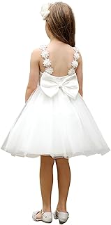 Christmas Flower Girl Dress Floor Length Button Draped Tulle Ball Gowns for Kids