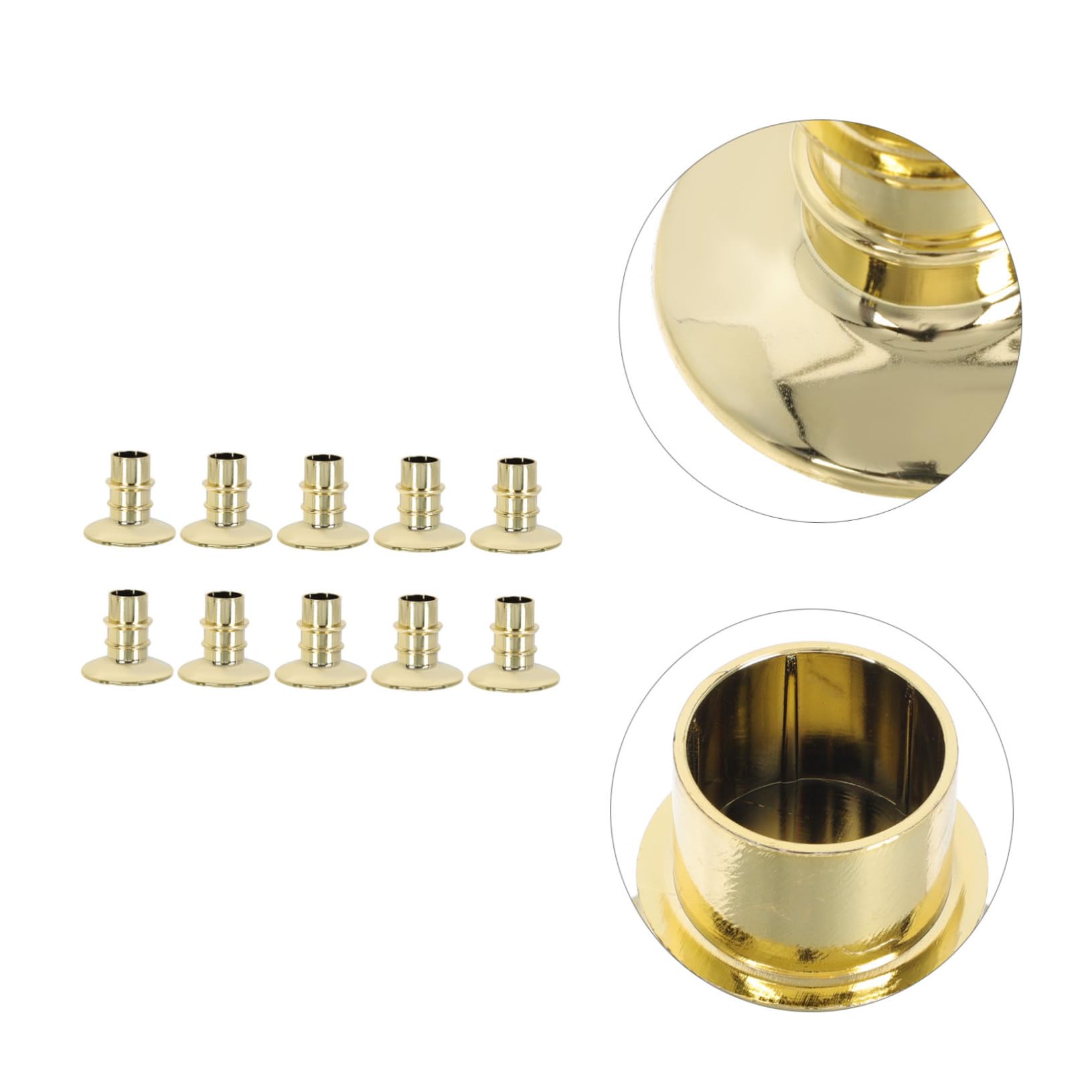 Yardenfun 10 Pcs Candlestick Accessories Candle Holders Plastic Candle Holder Candlesticks Decor Tea Light Holder Desktop Candle Stand Plastic Candleholder Candle Stick Hollow Out Europe