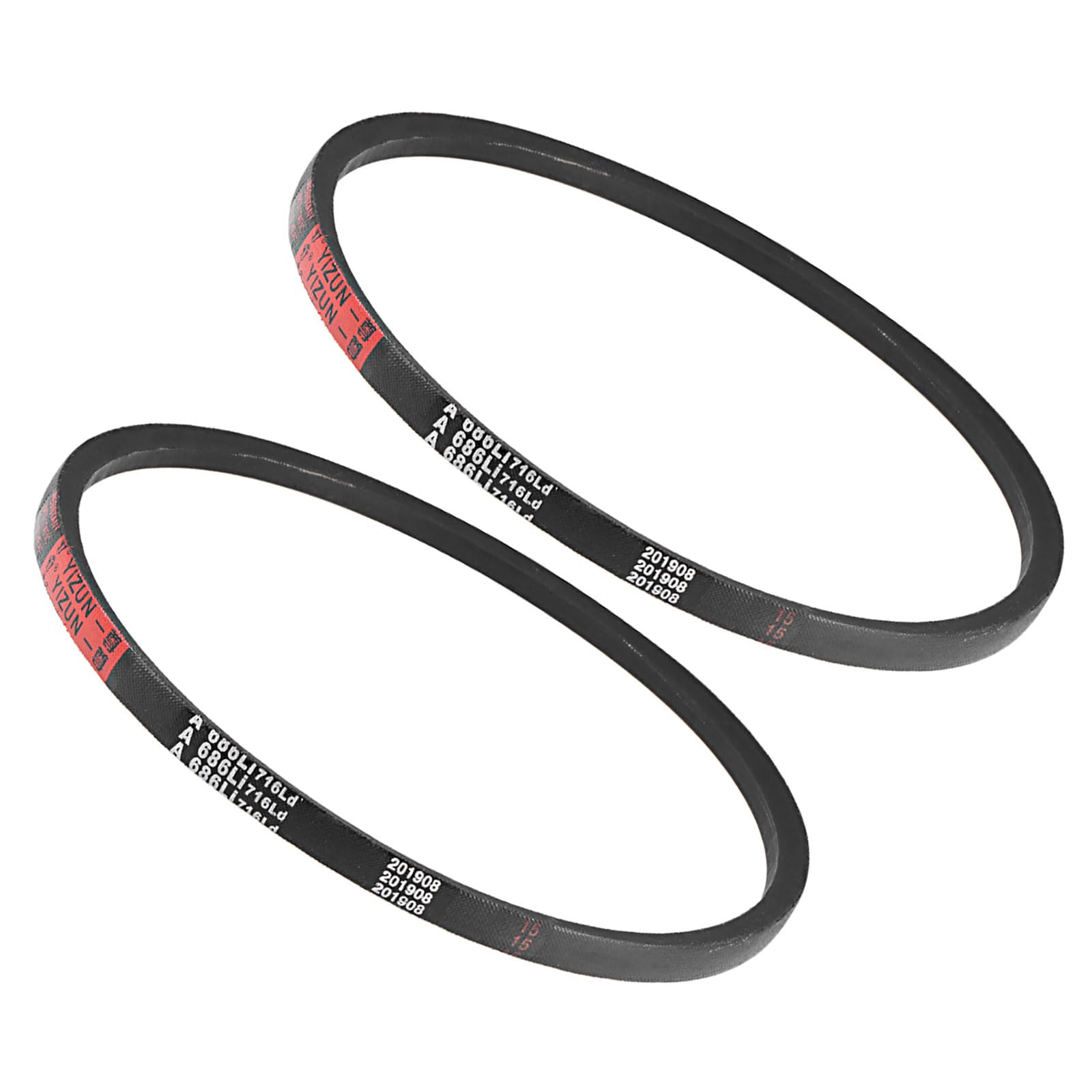 Kozelo 2pcs A-686Li/A27 Drive V-Belt - [13mm Width x 8mm Height] A-Section Rubber Drive Belt Wrapped for Transmission Use, 686mm Inside Circumference