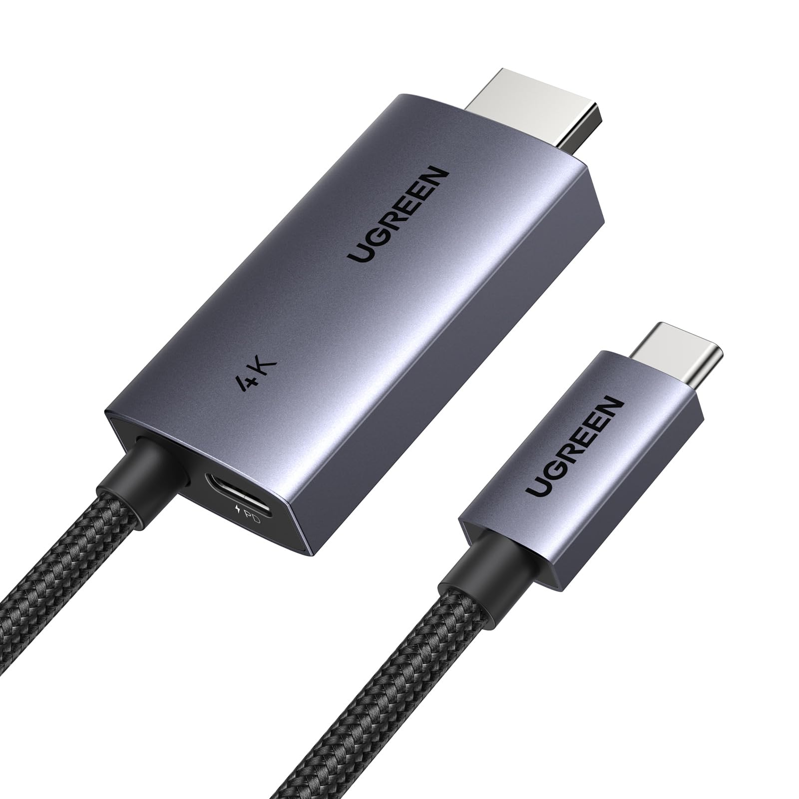 UGREEN USB C auf HDMI Kabel 100W PD Schnellaufladung 4K@60Hz 1080P@240/120Hz Thunderbolt 4/5