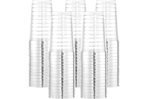 Silver Plastic Wine Glasses - 100 Pack of 12 oz Disposable Cups