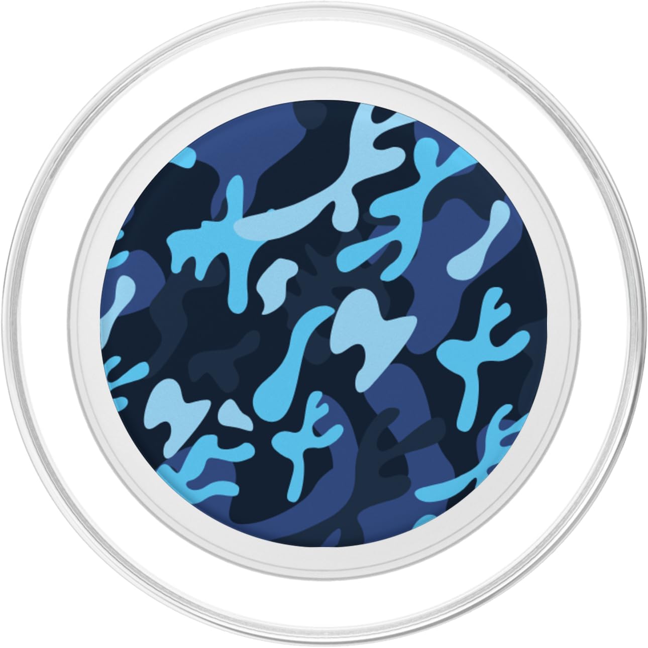 Blue Camo Camouflage Army Military PopSockets MagSafe PopGrip for iPhone