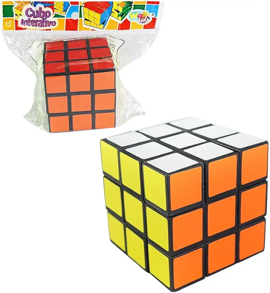 Genérico Cubo Mágico 3x3x3 Colorido com Bordas Arredondadas e Ajuste de Pressão entre as Peças, Ideal para Crianças e Adultos, Ajuda Aprimorar o Raciocínio Lógico, Cognitivo e a Coordenação Motora