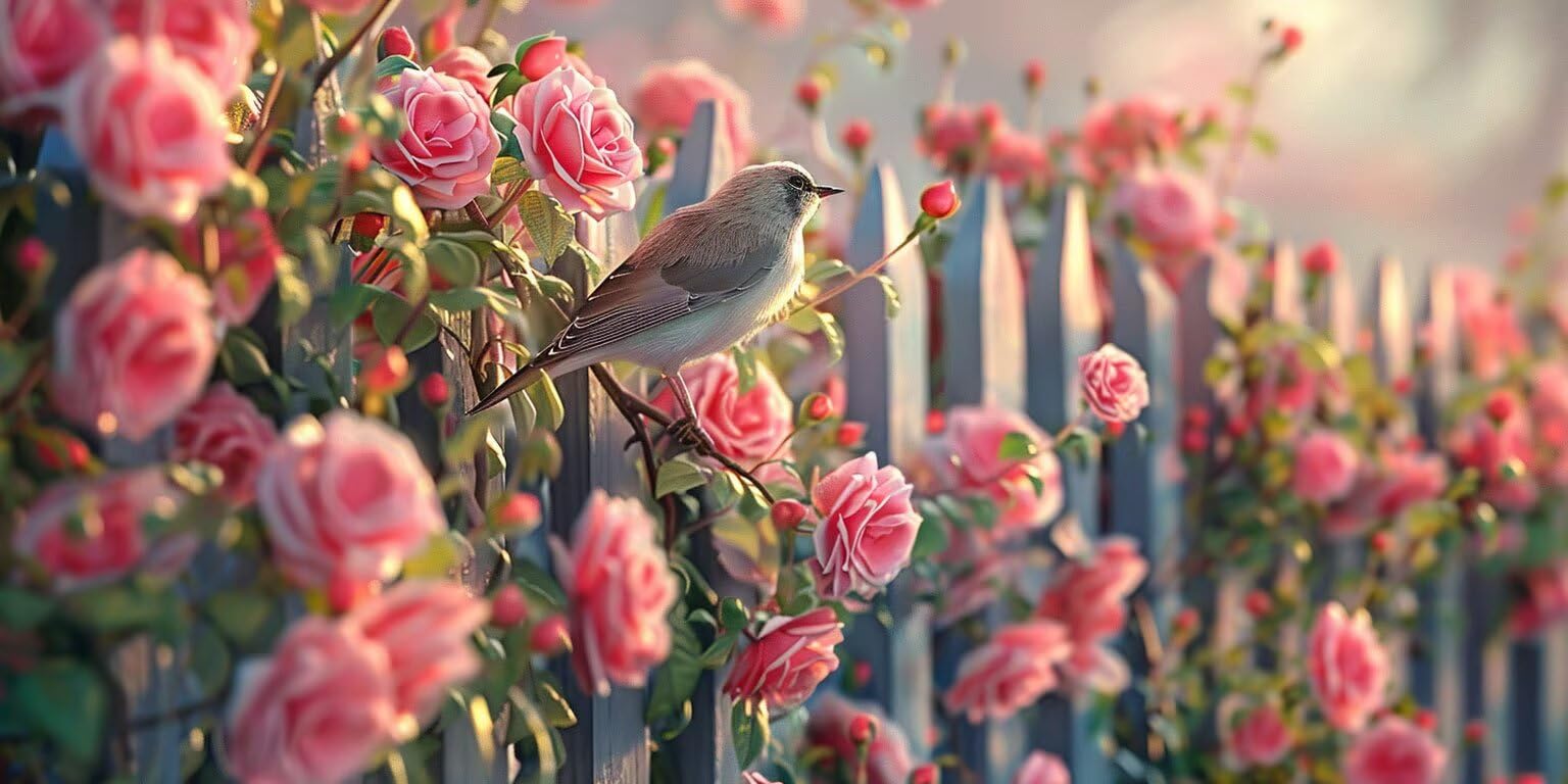 Peinture par Numéros Kit Adultes, Oiseau Pivoine, 60x80cm 4JGWX-373