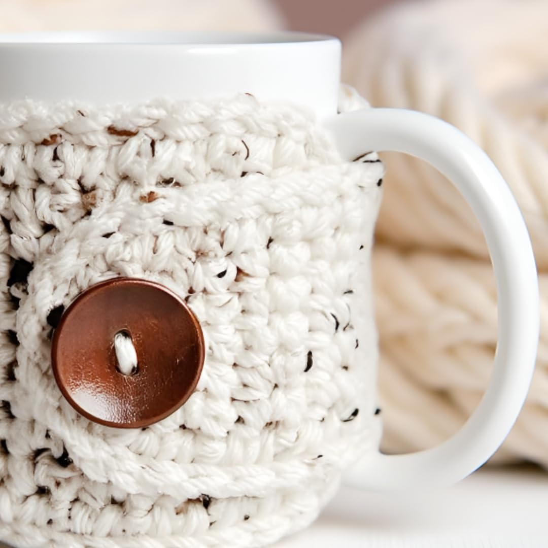 Nandy’s Nook Handmade Mug Cozy Set (2 Pack) – Crochet Coffee & Tea Sleeves, Spring Gift for Her, Custom Color Options