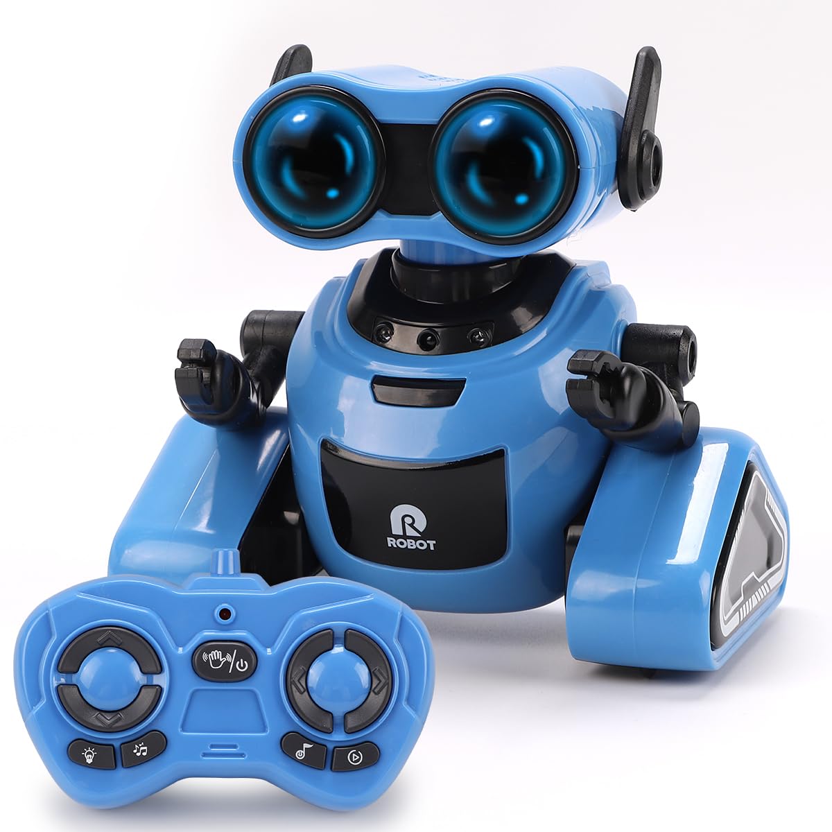 REMOKINGRobot Toys, STEM Remote Control Robot Toys for Kids, Smart Remote Control Robot Toys with Dance, Music,LED Eyes,Interactive RC Robot Toys Gifts for Kids Toddlers Boys Girls 3 4 5 6 Years Old