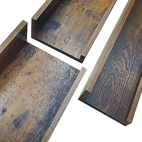 image for Giftgarden 16 Inch Floating Shelves for Wall Set of 3, Rustic Wall Mou