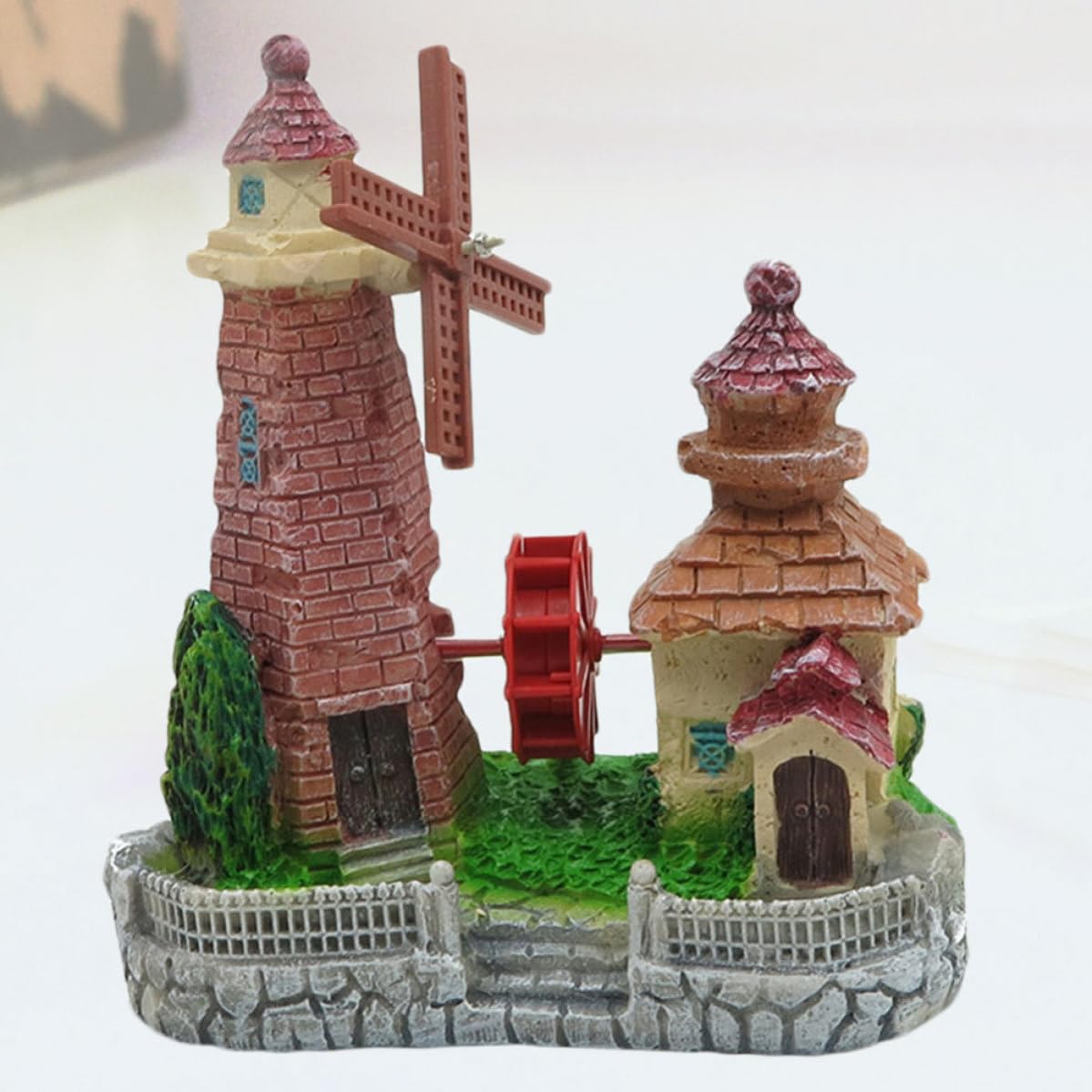 3 Stück Holländisches Windmühlenornament aus Kunstharz für Garten und