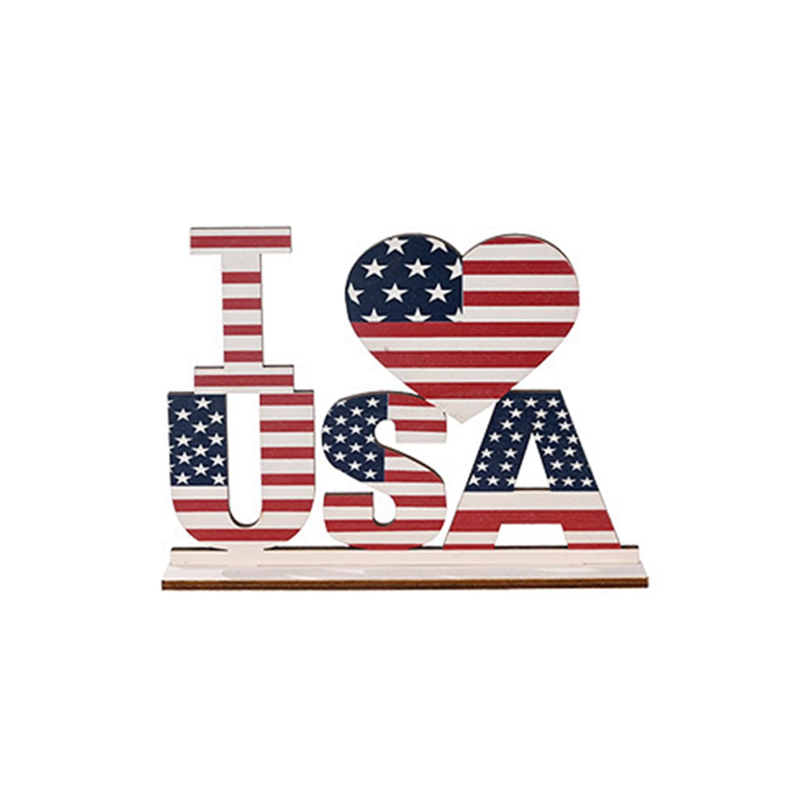 Tsophreniq Creative Wooden Letters Decorations Independence Day Tabletop Ornament Stable Holiday Decor for Home Dor Wooden Letters Decor Kids Room