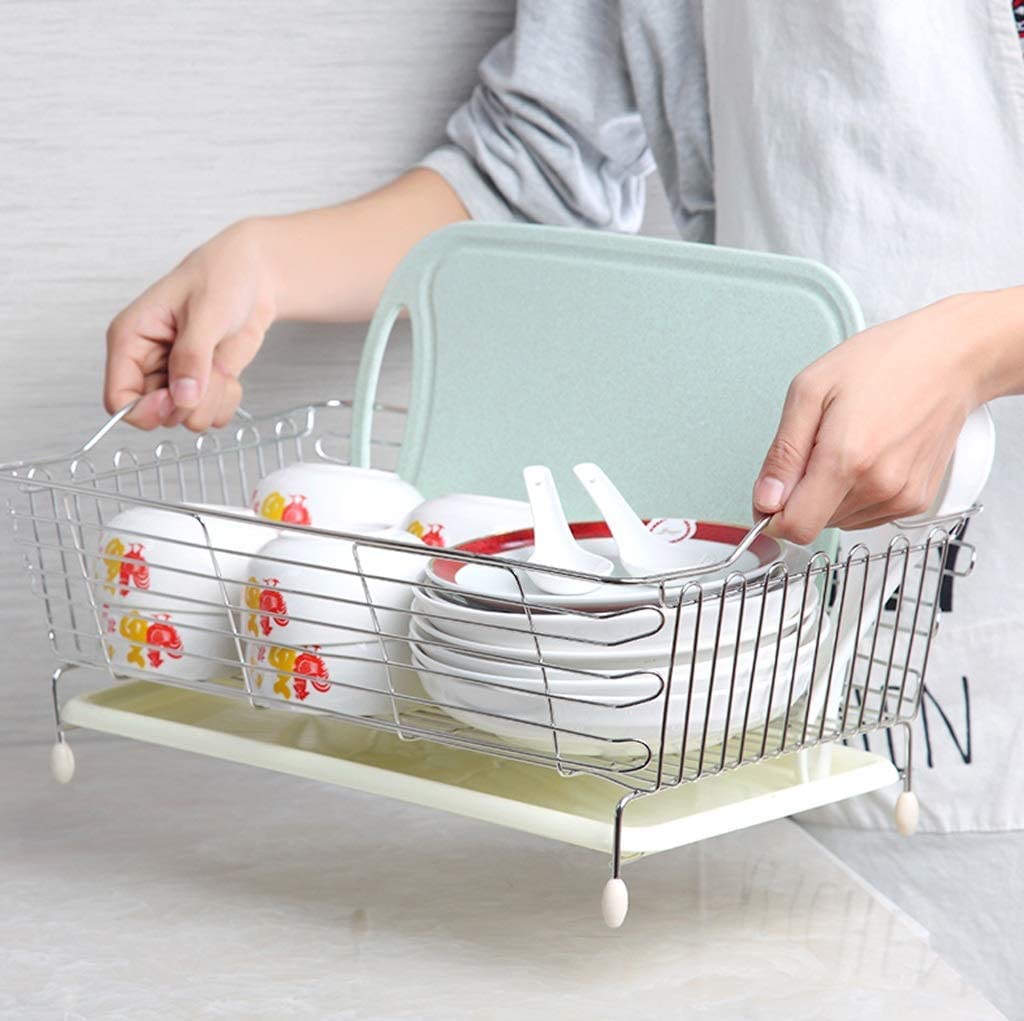 Escurreplatos, Rejilla escurridora Estante Creativo para Platos, Fregadero De Acero Inoxidable, Escurridor, Cesta Lavado, Suministros Cocina Soporte para Platos