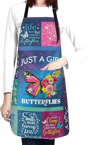 Miniatura 24 de Waterproof Apron With 2 Pockets,Kitchen Chef Aprons Bibs For Cooking Baking Painting Gardening Grooming Color-12