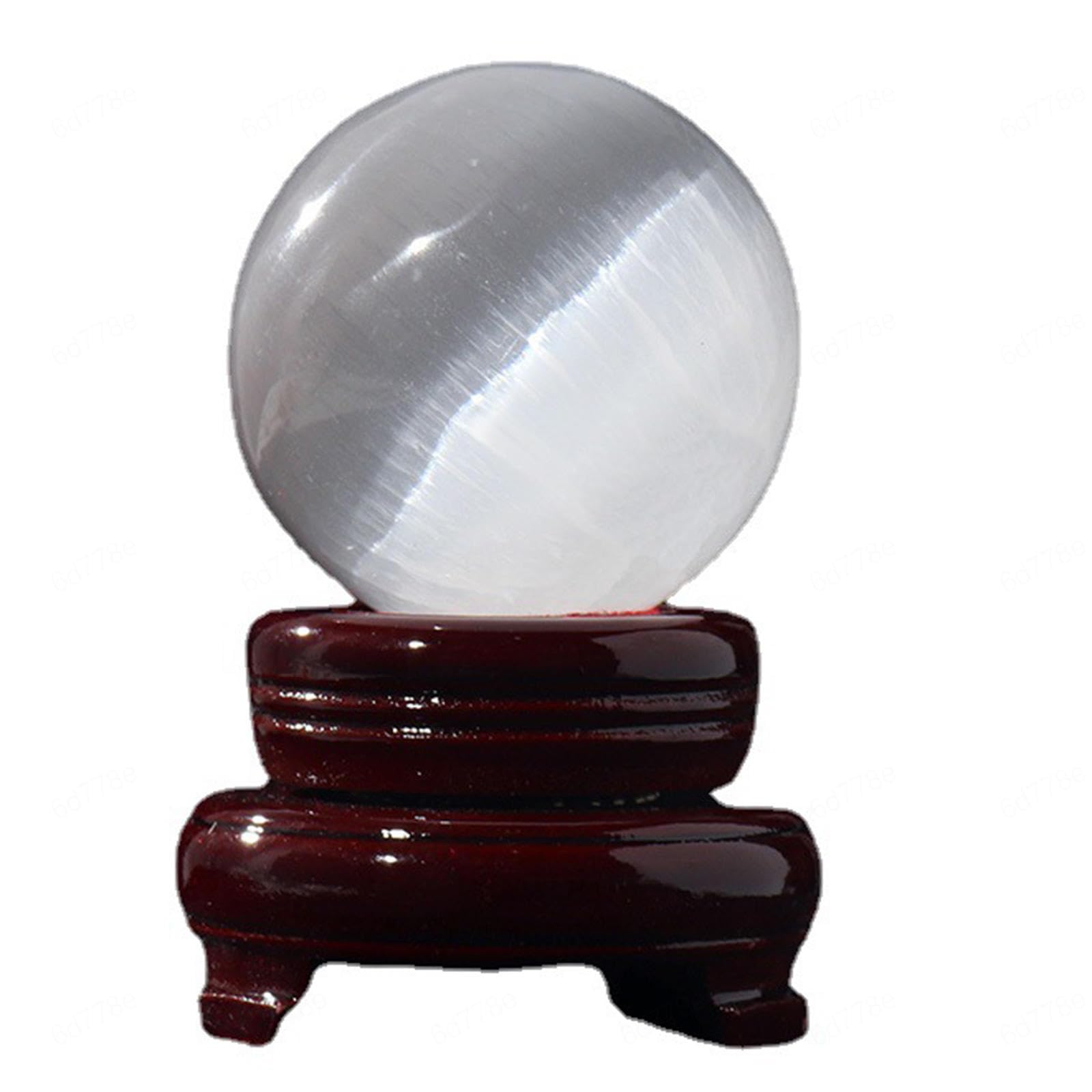 PKNVKZIDK Selenite Sphere Full Moon Goddess Psychic White Gypsum Crystal Ball Stone,40~45mm