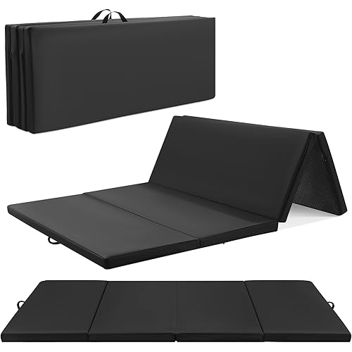 BALAPET Large Exercise Mat 2 inch Thick, Portable 7'x5'x2'' Workout Pad High-density Foam Support, Folding Anti Tear Gymnastics Mat