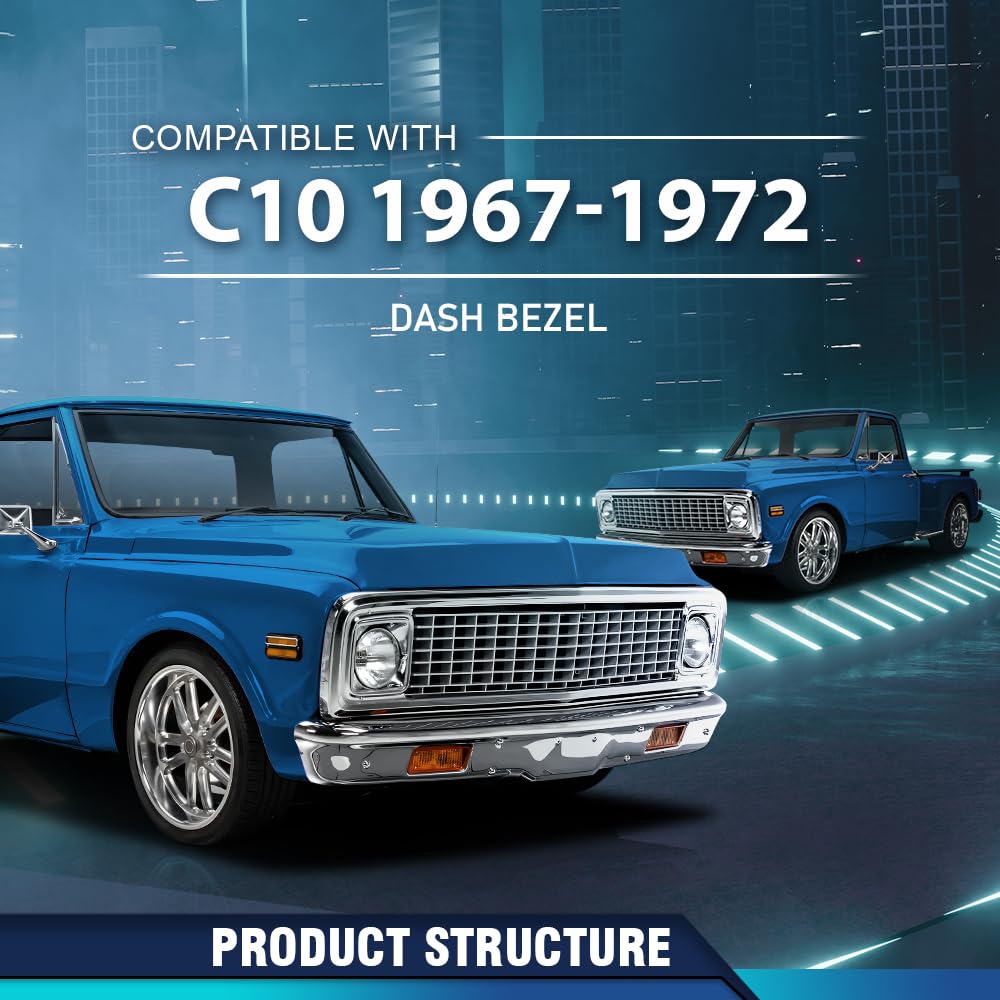 GlowShift | Replacement 7 Gauge 1967-1972 Chevy C10 Dash Panel