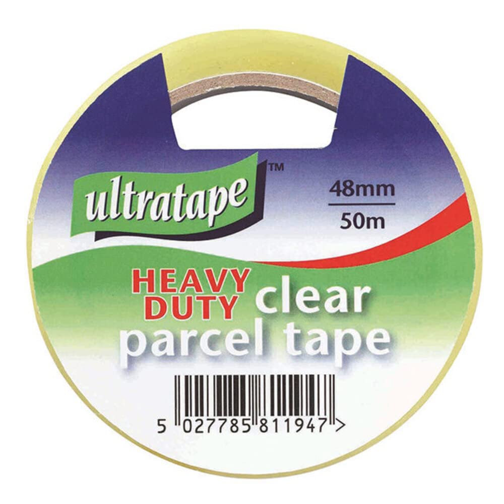 Ultratape Various Heavy Duty 50M Clear Parcel Tape 48Mm