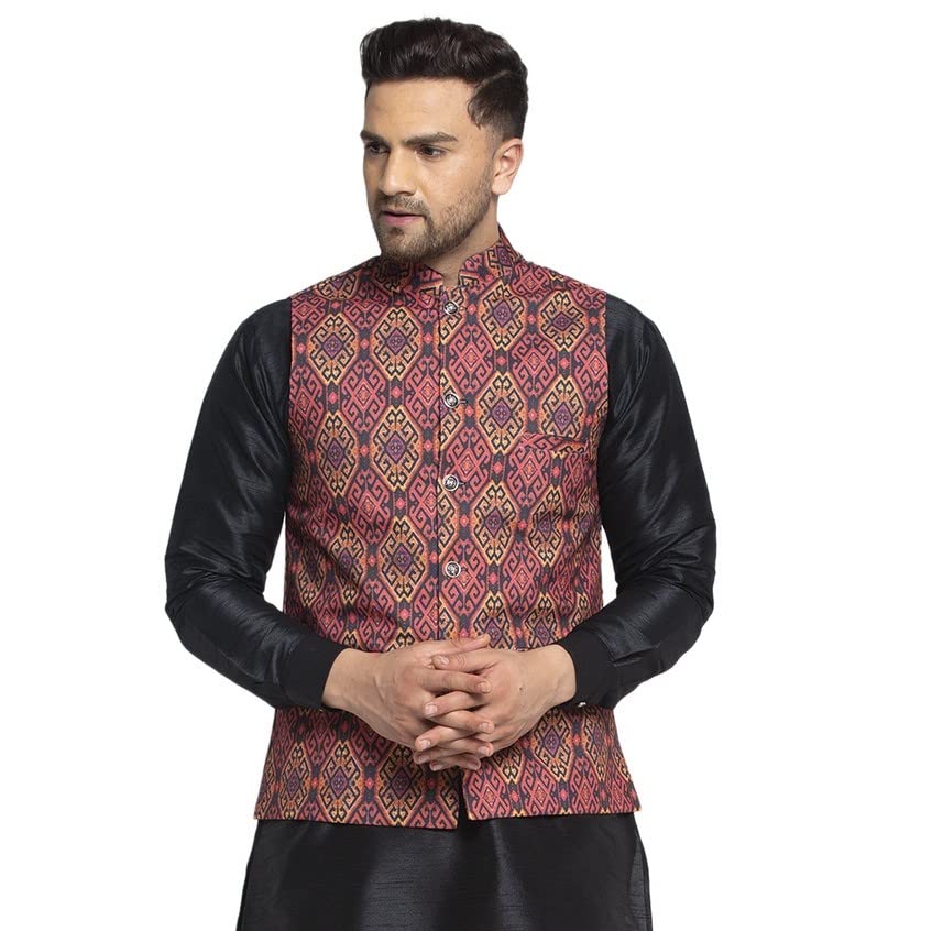 ABH LIFESTYLEMen's Printed Nehru Jacket.