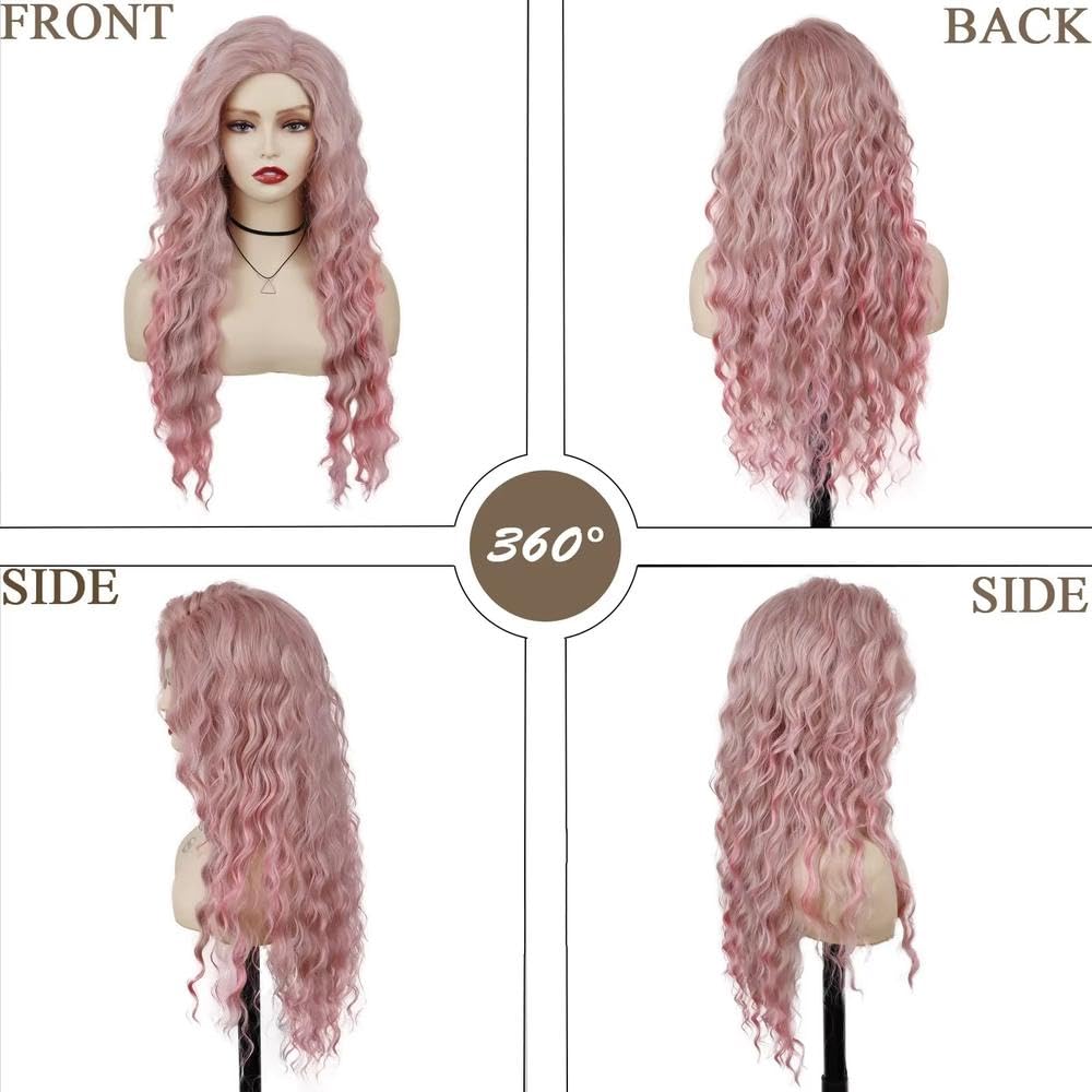 Haarpflege 26 Zoll Lange Gewellte Ombre-Haarperücke Für Frauen Und Mädchen Tägliche Cosplay-Party
