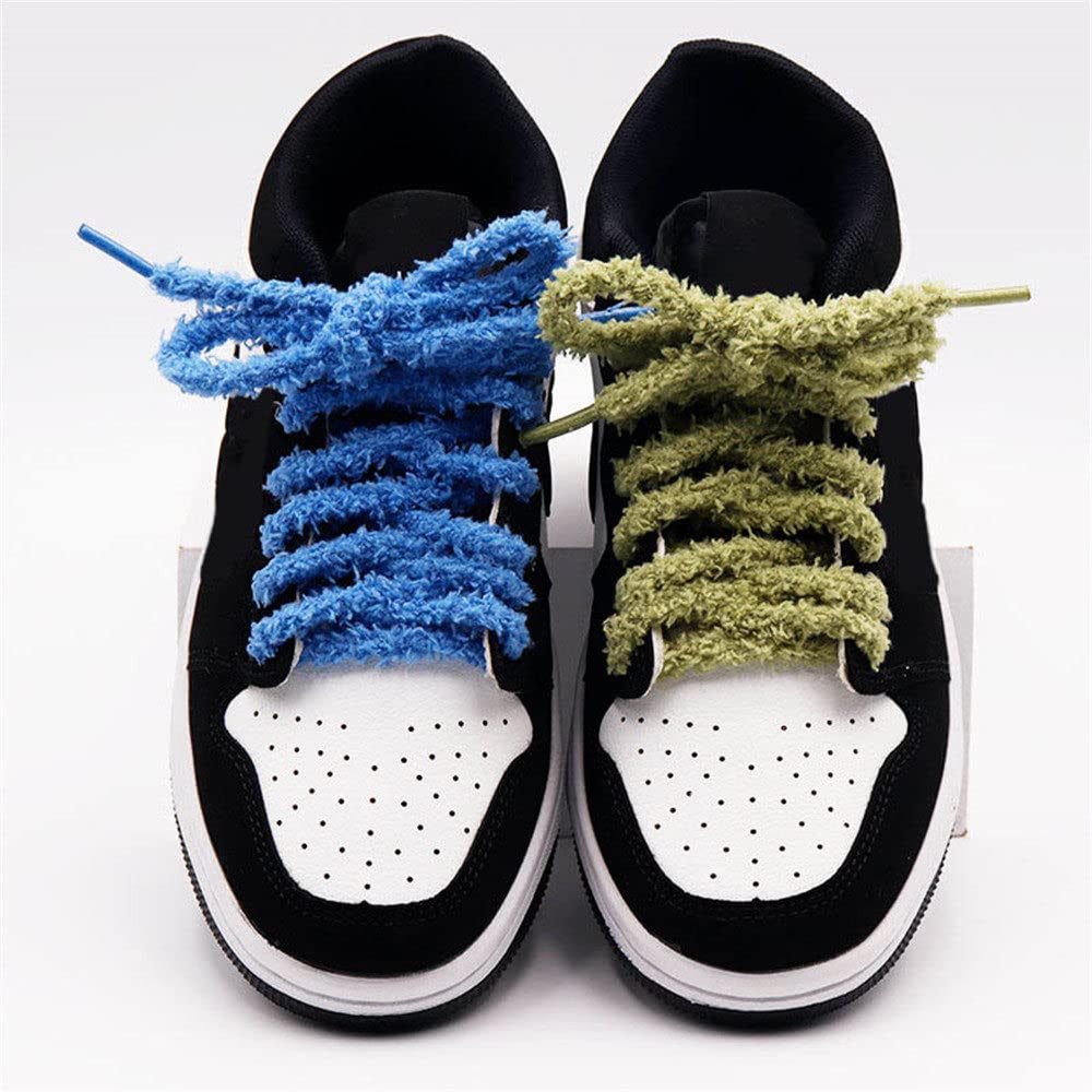 Lacci Per Scarpe In Peluche Rotondi - 100cm, Bianchi, Per Stivali E Scarpe Casual - Foto 3