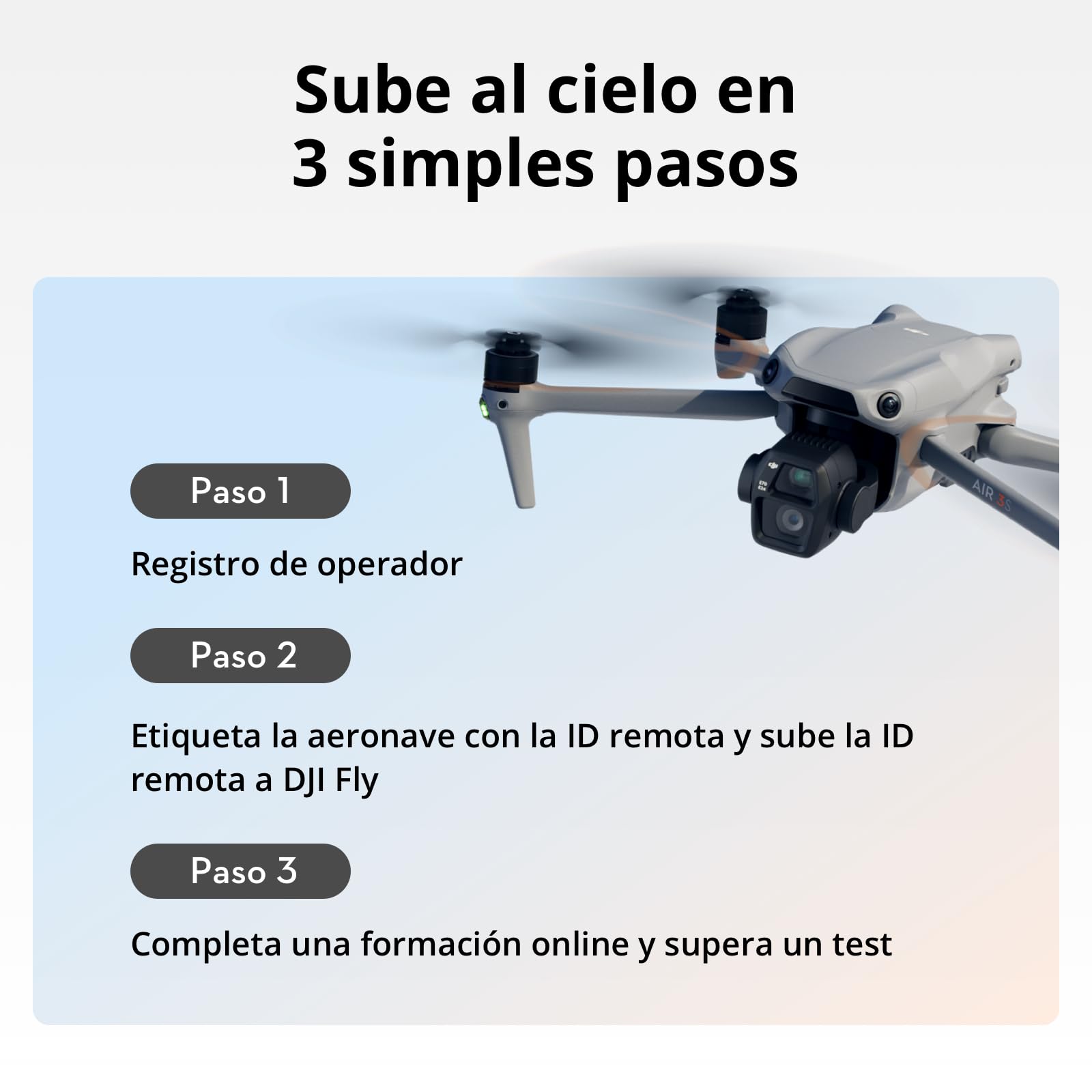 DJI Air 3S (RC-N3), dron 4K con doble cámara