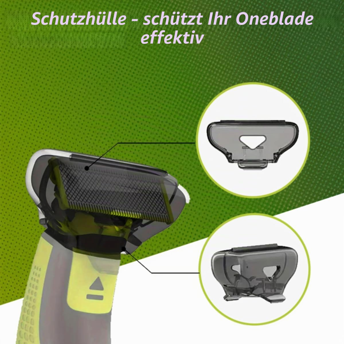 Ersatzklingen für One Blade, 2/3/4/6er Packung, für Philips One Blade Elektrorasierer/Barttrimmer (3)