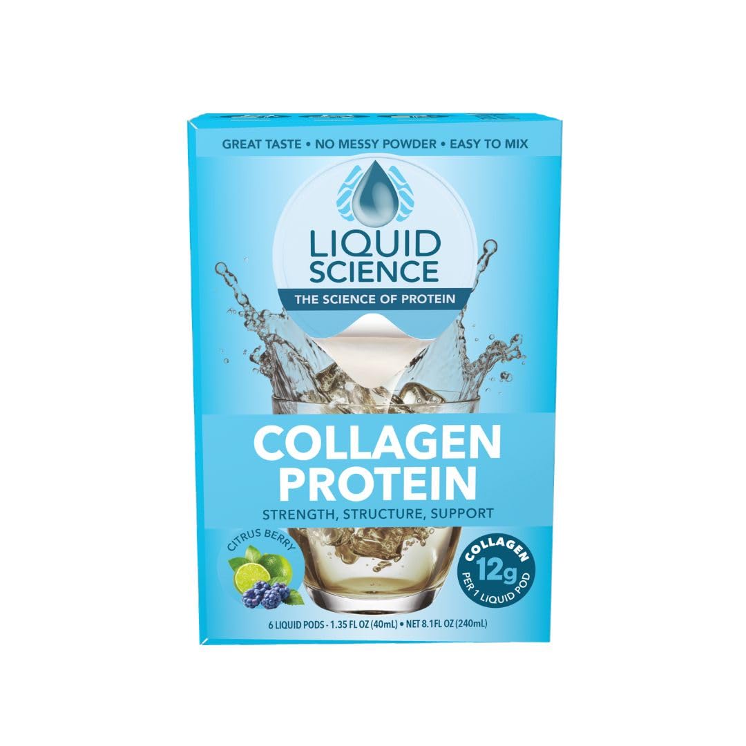 Java House Liquid Science Citrus Berry Single Serve Collagen Pods - Peel and Pour- Pack of 6