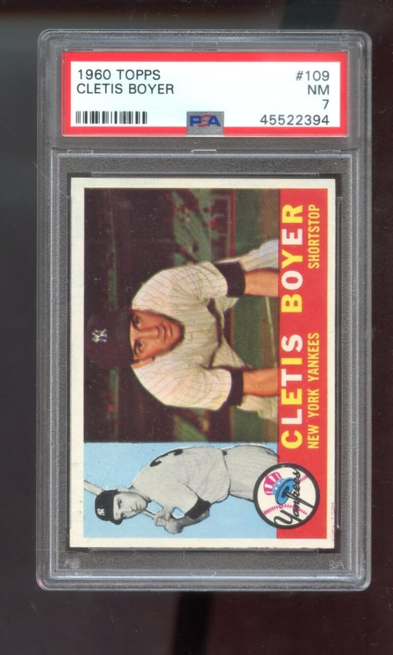 1960 Topps #109 Clete Boyer Cletis Boyer PSA 7 Graded Baseball Card MLB New York Yankees
