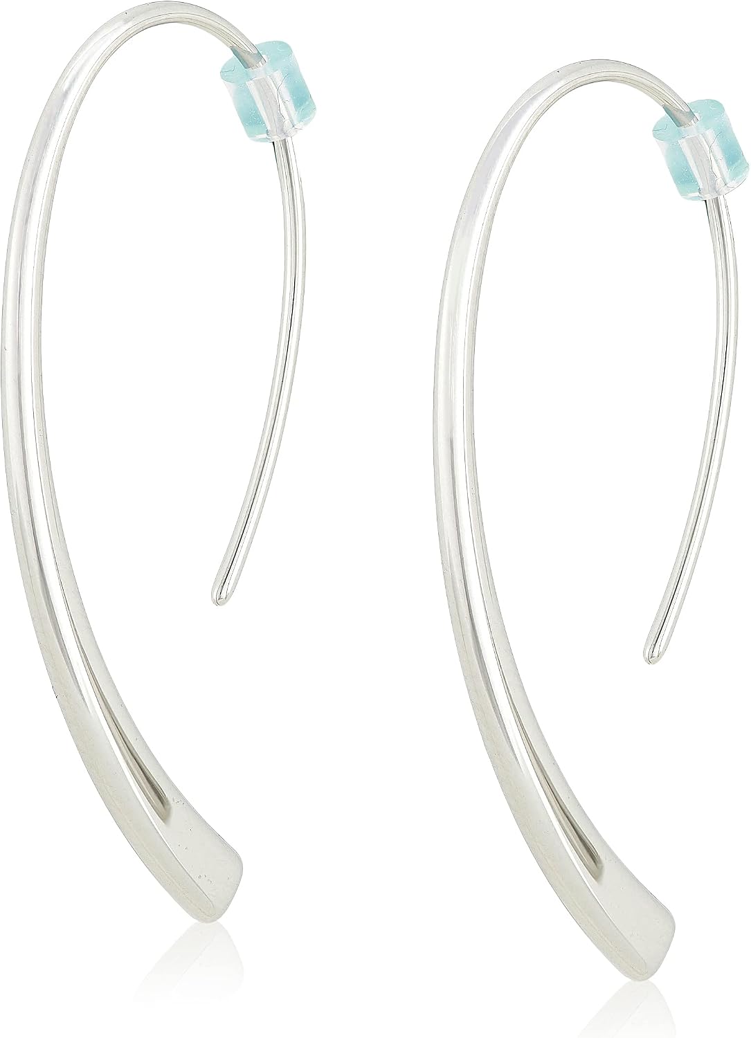 Skagen Earrings for Women Kariana 35 mm x 3 mm x 1.8 mm Silver Stainless Steel Earrings, SKJ1057040, Metallic Silver, 35x3 mm
