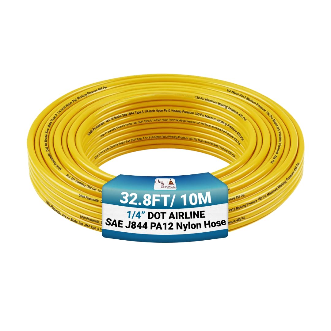Qolekog Air Line 1/4 Tube OD Pneumatic Nylon Tube SAE J844 Airline For Air Brake Tubing Or Fluid Transfer Qolekog Air Line 1/4 Tube OD Pneumatic Nylon Tube SAE J844 Airline For Air Brake Tubing Or Fluid Transfer