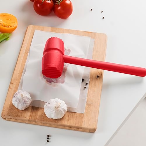 Vista 4 de Martillo ablandador de carne de plástico, ablanda las carnes con facilidad, ablandador de carne y aves de corral de doble cara, martillo de carne