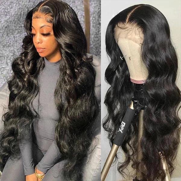 13x4 Body Wave, Deep Wave, Loose Deep, Water Wave, Kinky Curl & Straight Lace Front Wigs Full Lace Virgin, Human Hair, Brazilian Frontal Wigs For Women 180% Density Transparent Lace front Wigs (14", Blonde)