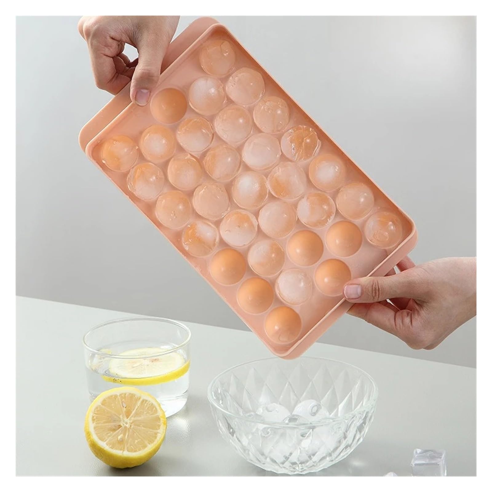 Vassoio for stampi for palline di ghiaccio in PP da 33 griglie