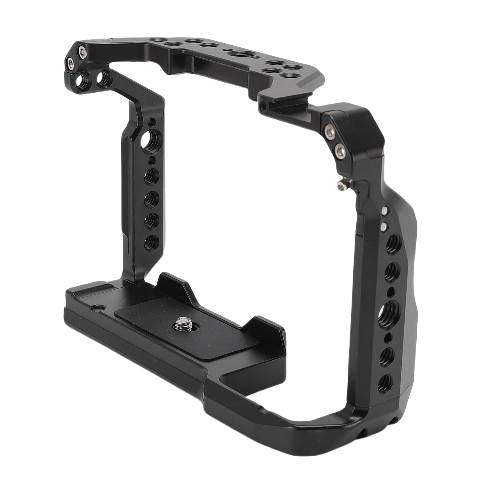 Generic Wspornik Stabilizujący do Klatki Aparatu Fotograficznego do Aparatu A9III A1 II, Lekki Stop Aluminium z Otworami na Gwint 1/4 3/8 Uchwyt Zimnego Buta Kompatybilny z Arca, Akcesoria