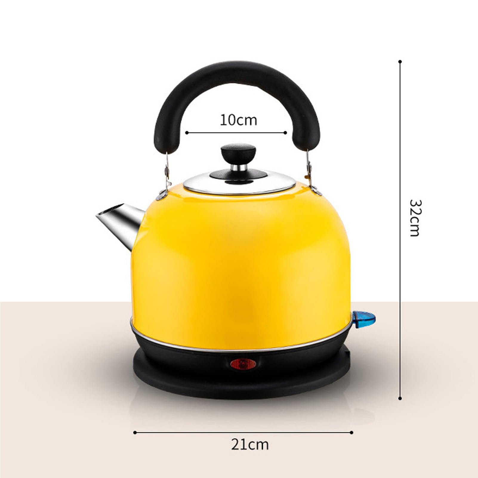Hervidor eléctrico de ebullición rápida, 3 L, acero inoxidable 304, 1500 W, para agua caliente, té o café (plateado, 3 L)