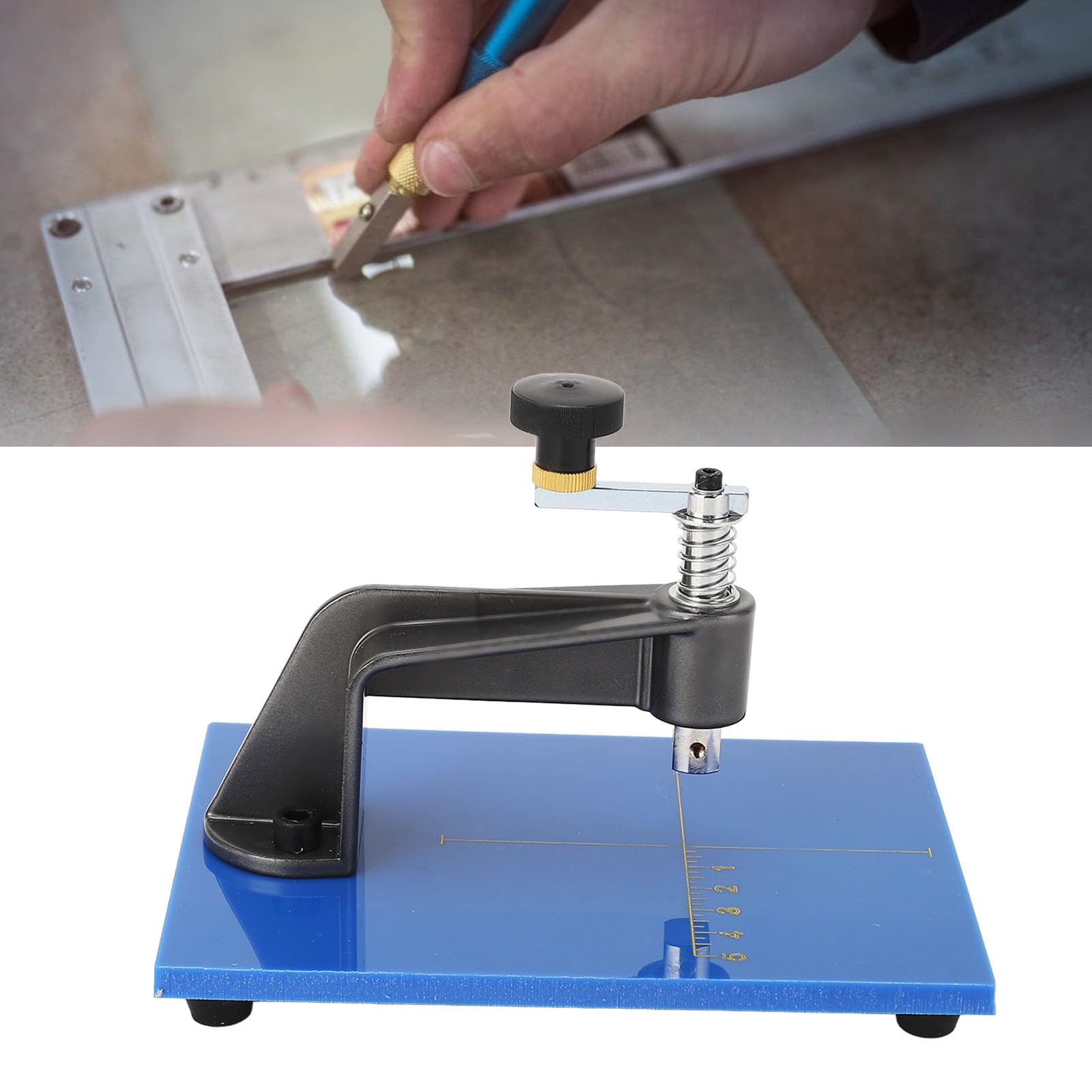 Yctze Outil Professionnel de Coupe-Verre Rond avec Acier de Haute qualité et 2 Accessoires pour l'artisanat