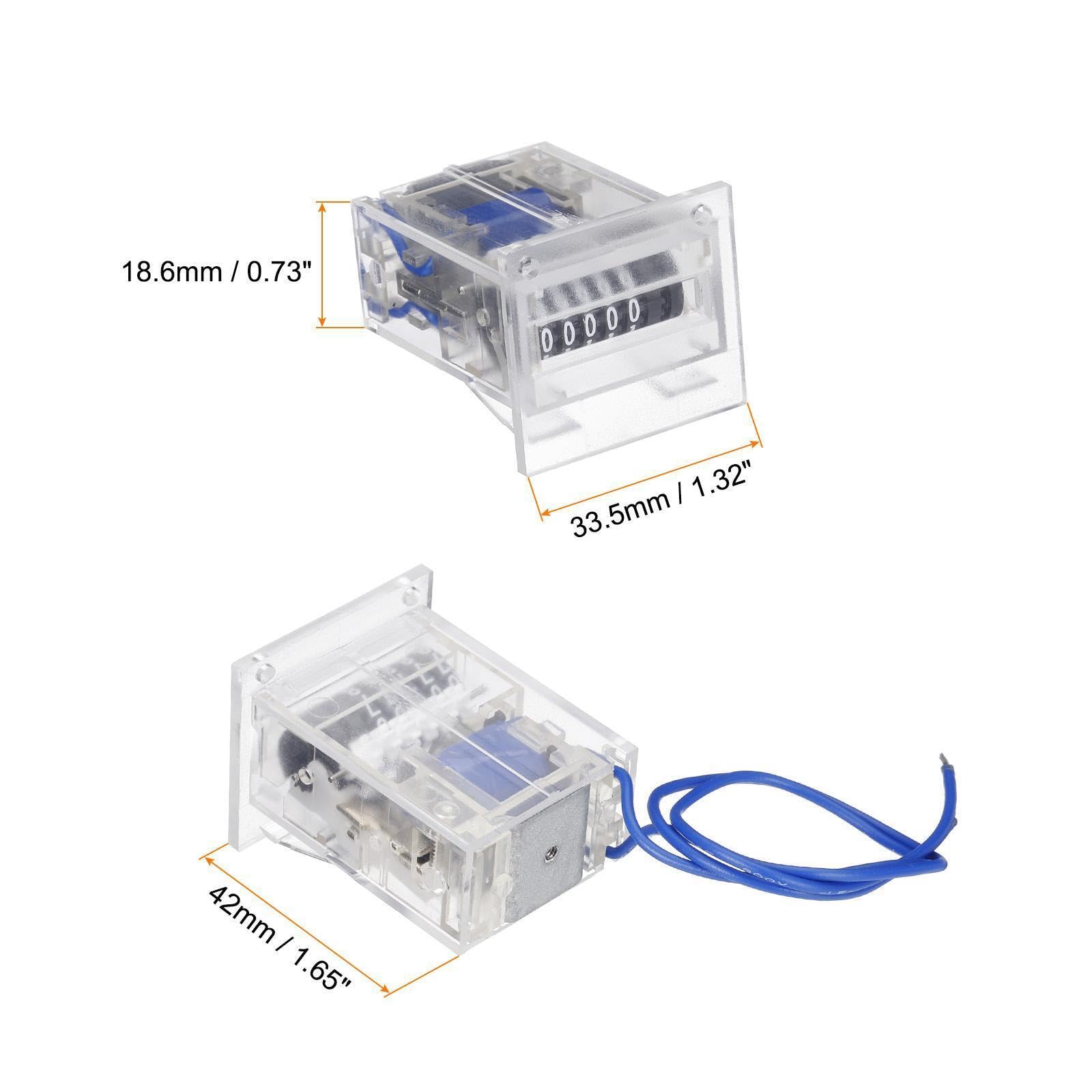Tool Parts and Accessories ElectroMagnetjc Counter 5 Digits 0-99999 Range Electronic Pulse Totalizer DC12V (#CN-140824-04141)