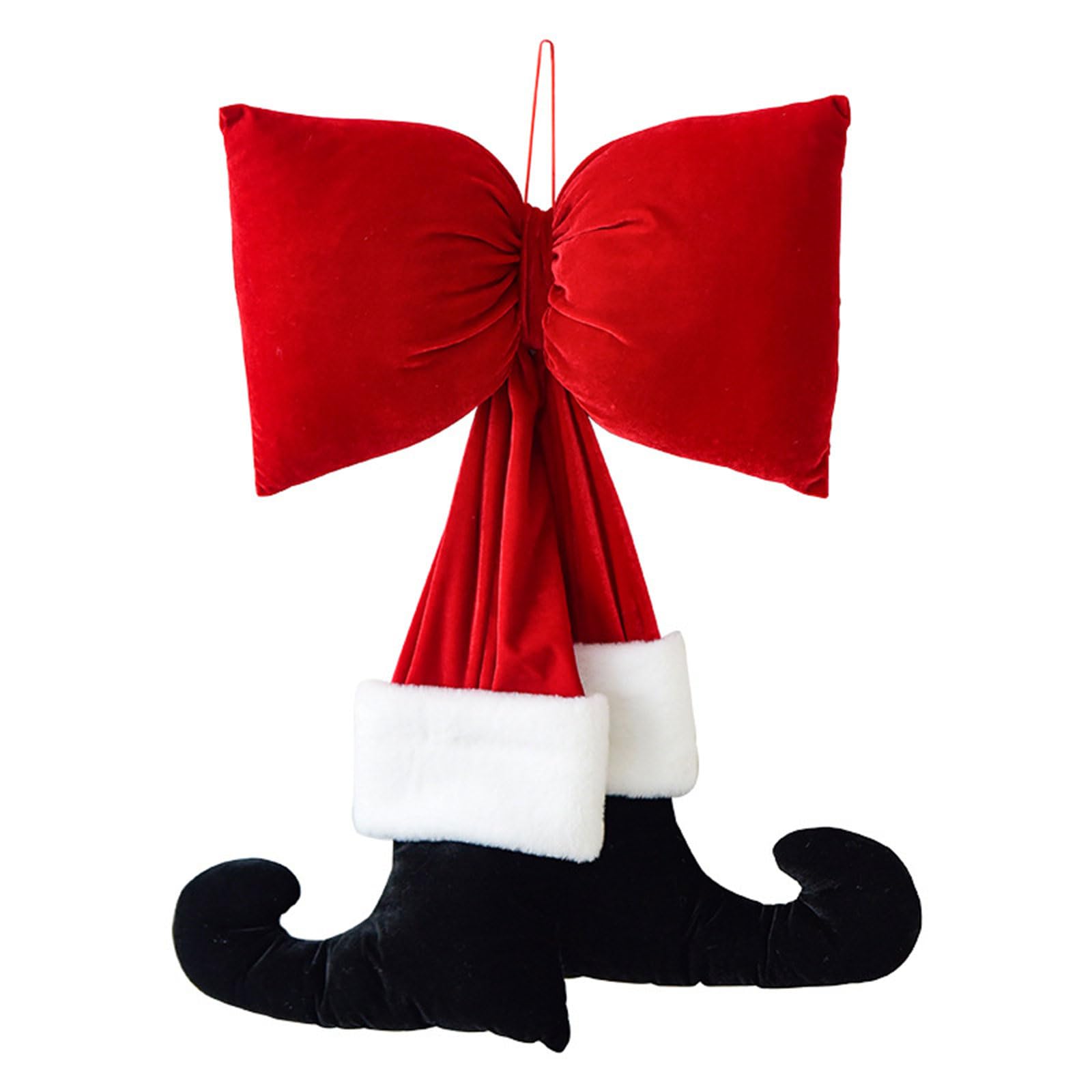 Xinsheinelry Velutinous Christmas Decoration Bend for Wrap Coronals Wreath Adornment Gift Packaging and Celebratory Interior Plan Christmas Bend with Suspended Cycle