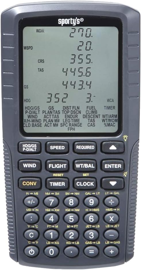 Sporty's Electronic E6B Flight Computer for Pilots